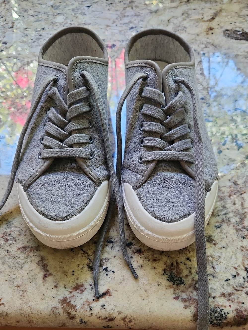 rag & bone Gray Wool Low-Top Sneakers